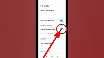 Contacts System App setting | Hide Incomplete Numbers | Redmi #shorts #viralshorts #youtubeshorts