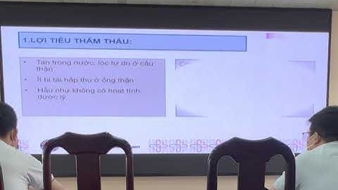 DƯỢC LÝ CTUMP: THUỐC LỢI TIỂU | Ths Lê Kim Khánh