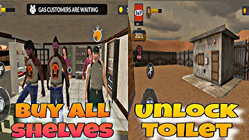 Bought All Shelves & Unlocked Toilet - Gas Station Simulator Junkyard Mobile Gameplay Part 2