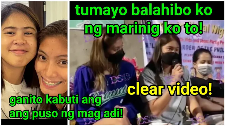 clear video! tumayo balahibo ko ng magsalita na si deanna & ivy? ganito ka buti ang puso ng mag adi?