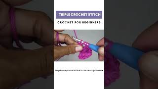 How to Triple crochet/ Treble crochet - Crochet for Beginners #shorts