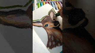 oh deer!🦌✨#art#oilpastel#sketch#sketching#colors#painting#diy#easyart#artist#deer#easy#tutorial