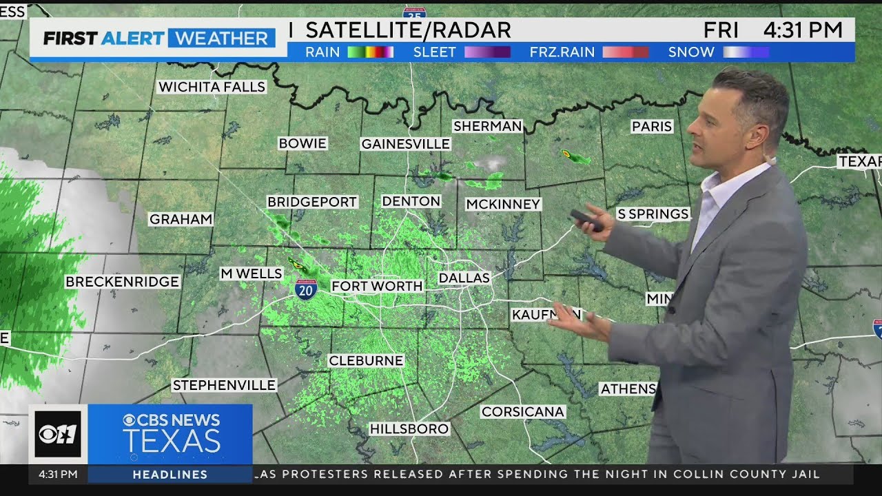 Widely scattered showers, storms expected Saturday in North Texas - YouTube