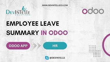 How To Create Employee leave summary (V8, V9, V10,v11)  In Odoo