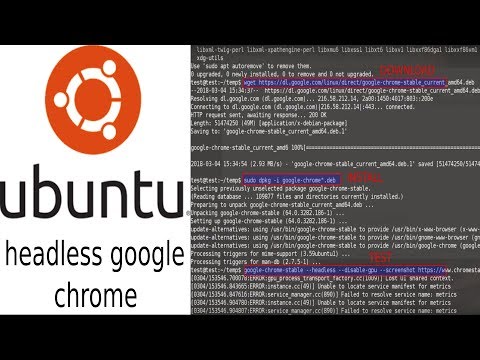 ubuntu 16 04 server install headless google chrome
