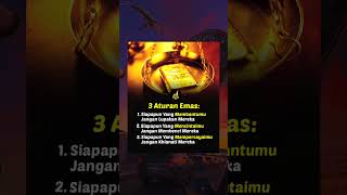 3 Aturan Emas yang WAJIB diketahui...‼️ #motivasi #sukses #short #videoshort #shorts #katabijak