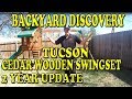 Backyard Discovery Tucson Cedar Wooden Swing Set 2 Year Update Backyard Discovery Tucson Cedar Wooden Swing Set 2 Year Update