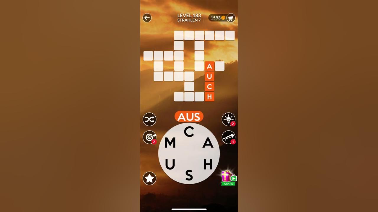 WORDSCAPES Level 183 Lösung Deutsch - YouTube
