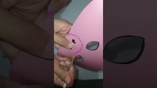 diy pig mask for kids performance 🐷🐷🐷 #diy #thethreelittlepigs #performance #momlife