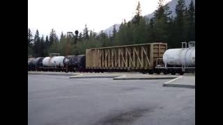 990804 在Canada 班夫火車站所見到的長列貨運列車