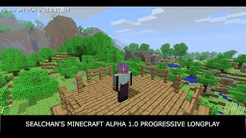 Minecraft Alpha v1.0 Longplay - E179 (R15) - Building a Viewing Platform in Cascadia