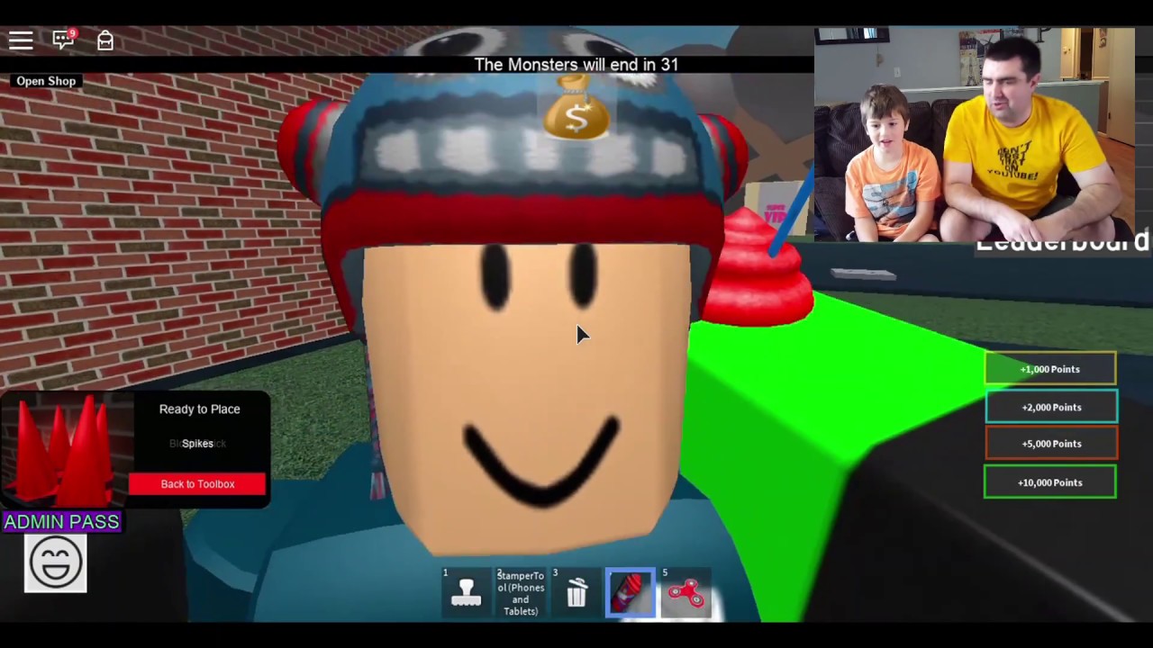 Kid Temper Tantrum Is Attacked By Dantdm In Survive The Monsters On Roblox - oh shiitake mushrooms gaming roblox