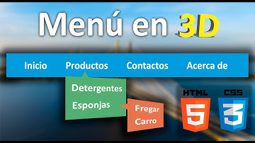 Como crear menú en 3D con HTML5 - CSS3 (Muy fácil)