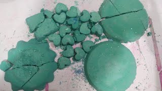 Dark green color shapes crumbling  #chalkcrumble #chalkasmr #trending #chalk #subscribetomychannel