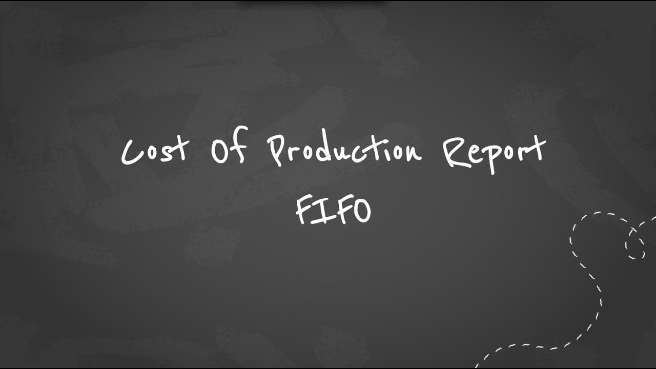 Kelompok 9 - Process Costing FIFO Method (Contoh Soal) - YouTube