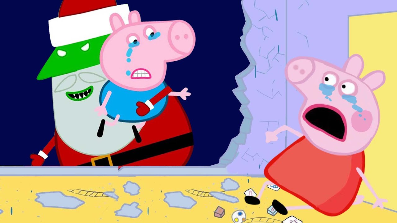 ZOMBIE SANTA, PEPPA PIG CHRISTMAS NIGHT TERROR ZOMBIE | Peppa Pig Funny Animation