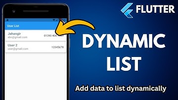 HOW to CREATE a DYNAMIC LIST in FLUTTER