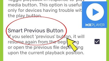 MX Player Smart Previous button Settings