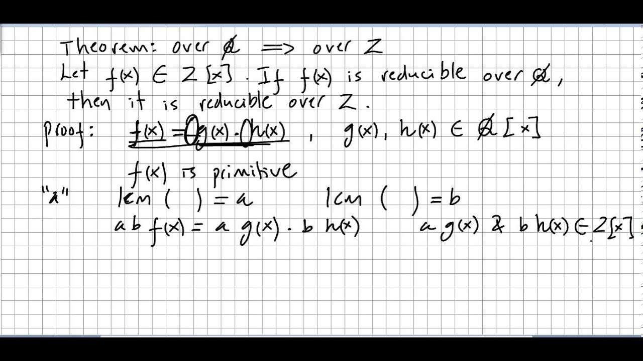 Group Theory 77, Over Q implies Over Z - YouTube