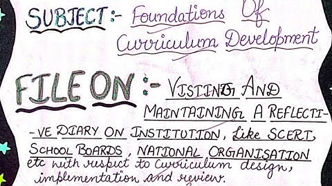 B.ed semester 4 Assignment of FOUNDATIONS OF CURRICULAM DEVELOPMENT #b.ed #senester4 #curriculum