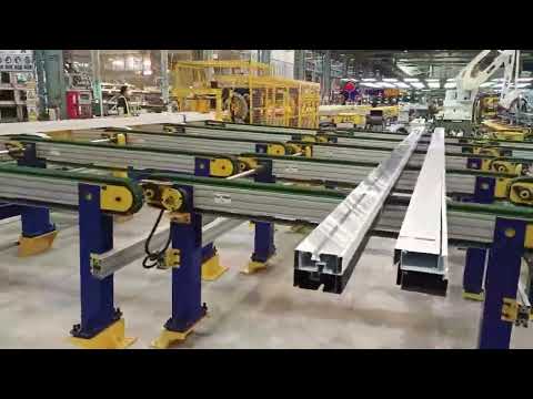 automatic aluminum profile bundling packaging line