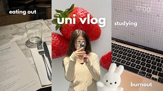 uni study vlog 5am morning, productive library grind, study tips, eating out, what’s in my bag