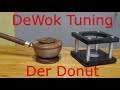 DeWok Tuning Wok Halter aus Zebrano gedreht Donut Die Höhle der Löwen Zubehör