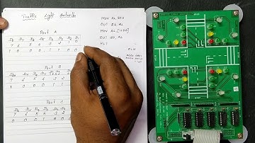 Traffic light controller using 8086