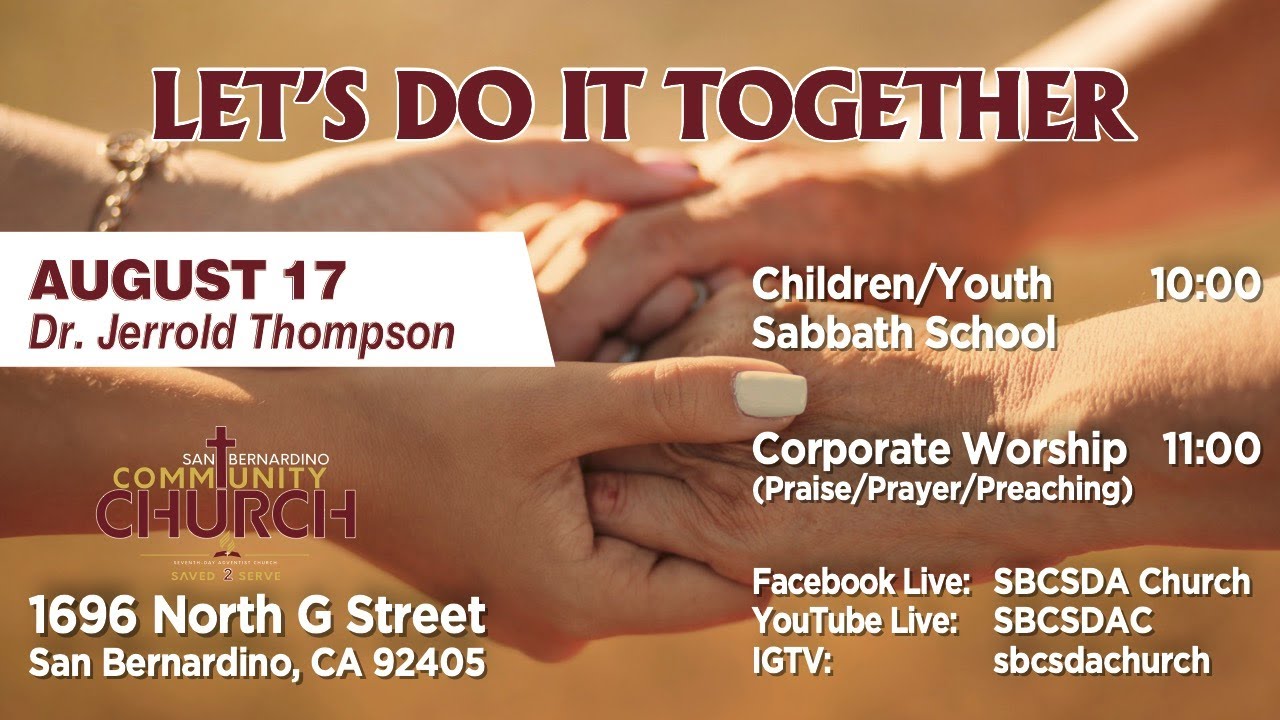 Let's Do It Together by Pastor Jerrold Thompson 08-17-2024 - YouTube
