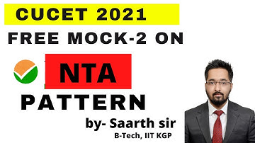 CUET-21 , 2nd FREE mock test on NTA pattern| CUET online mock test | CUET paper pattern