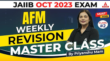 JAIIB October 2023 | AFM JAIIB | Weekly Revision Master Class 2 | Must Join