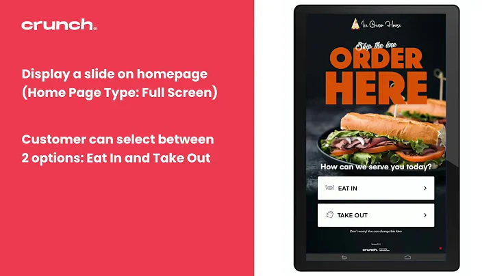 Crunch Self Ordering Kiosk