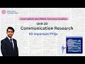 Unit 10 communication research mass communication and journalism