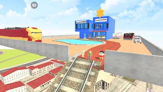 New Modified Train Went to Franklin House police station 🤯🏠| Indian theft auto simulator game 