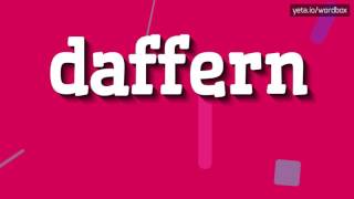 DAFFERN - NASIL OKUNUYORSUNUZ?  #daffern (DAFFERN - HOW TO PRONOUNCE IT? #daffern)