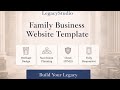 Build a Premium Family Business Consulting Website (Modern HTML Template Demo)