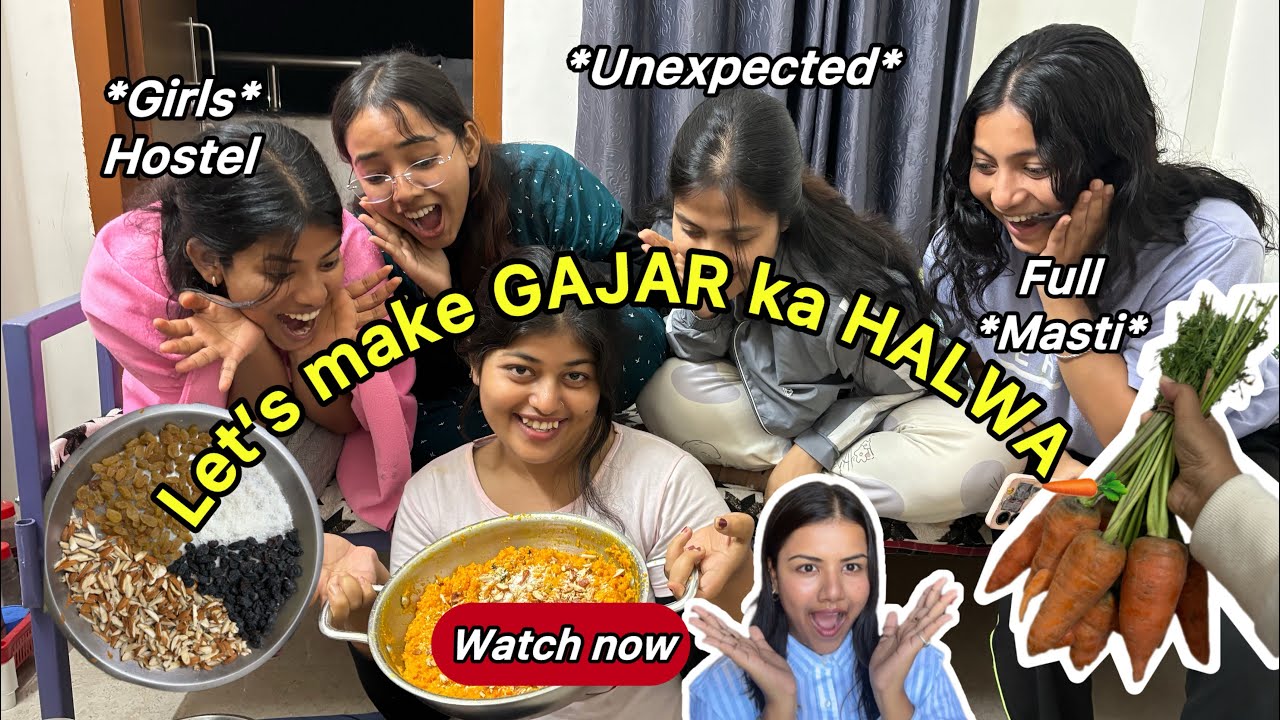 Gajar ka halwa recipe🥕|| Hostel vibe✨