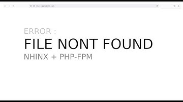 Nginx php-fpm File not found | Nginx File not found | File not found