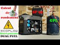 Calcul de rendement gaz et essence de lecoflow smart generator dual fuel sous titres