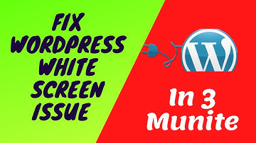 How To Fix WordPress White Screen Issue | blank admin | In 3 Munite