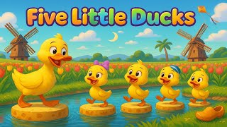 Five Little Ducks | Pond Adventure – Bright 3D Kids Song