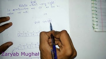 Lecture#10,rotate instruction in assembly language | ror,rol | logical operation in Urdu and Hindi.