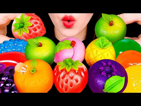 咀嚼音 和菓子とティクトクゼリーを食べる音 FRUITS WAGASHI TIKTOK JELLY MUKBANG ZOEY ASMR