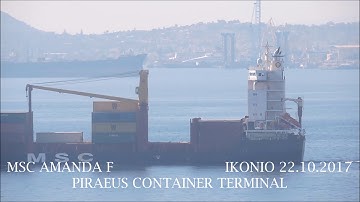 MSC AMANDA F departure from Piraeus Container Terminal