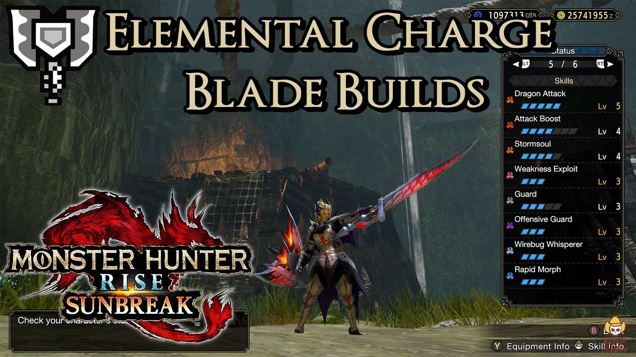 Monster Hunter Rise Sunbreak Elemental Charge Blade Builds Big Ele