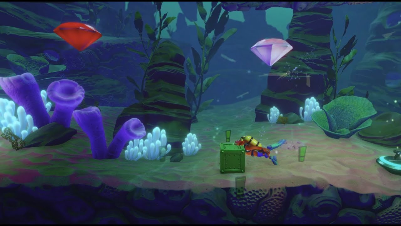 Crash Bandicoot 3 Warped [Nivel 12] Deep Trouble (Cristal, gema gris y