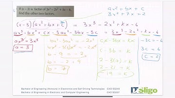 Algebraic Equations Factors Leaving Cert Higher Level