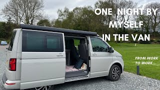 One night alone in our VW California Ocean Campervan from work to work