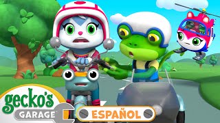 Desventuras en moto | Garaje de Gecko en Español | Dibujos animados