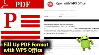 How to Fill PDF Form with WPS Office in Mobile